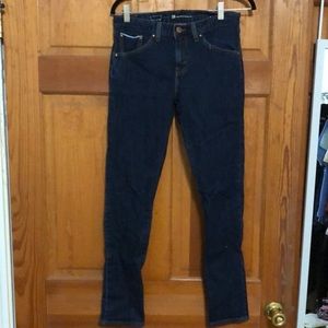 Dark wash boyfriend skinny fit Levi jeans